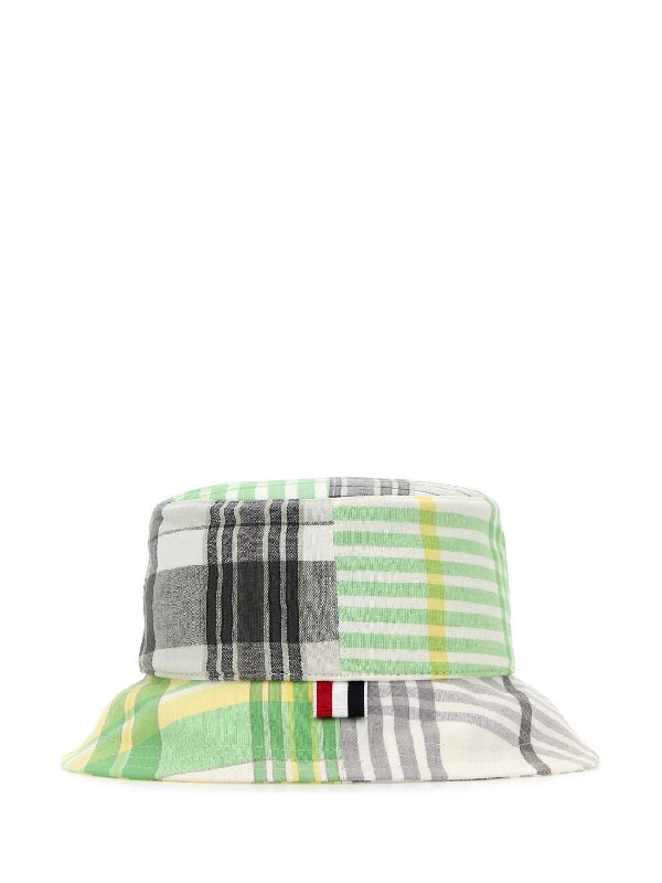 Logo Patch Check Cotton Bucket Hat