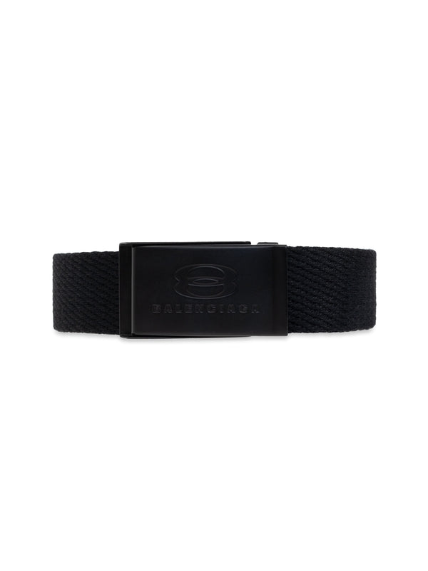 Logo Buckle Fabric Belt