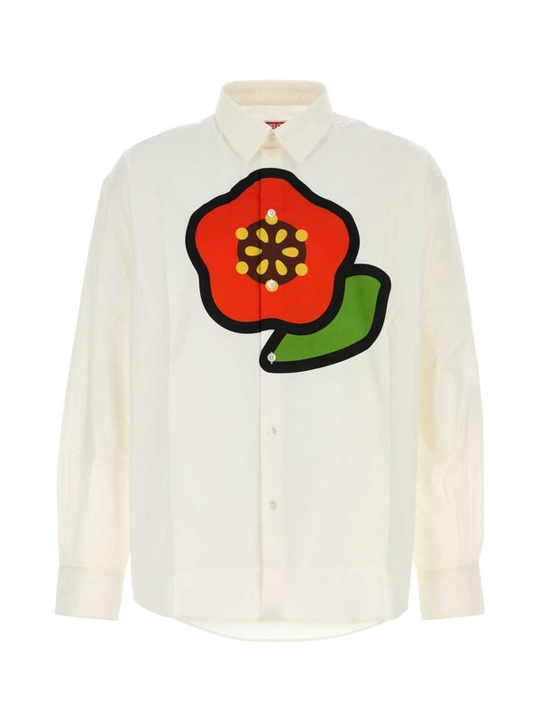 Pop Logo Printing Cotton Shirt