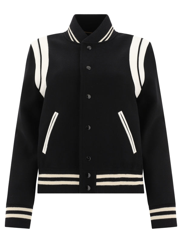 Teddy Wool Varsity Bomber