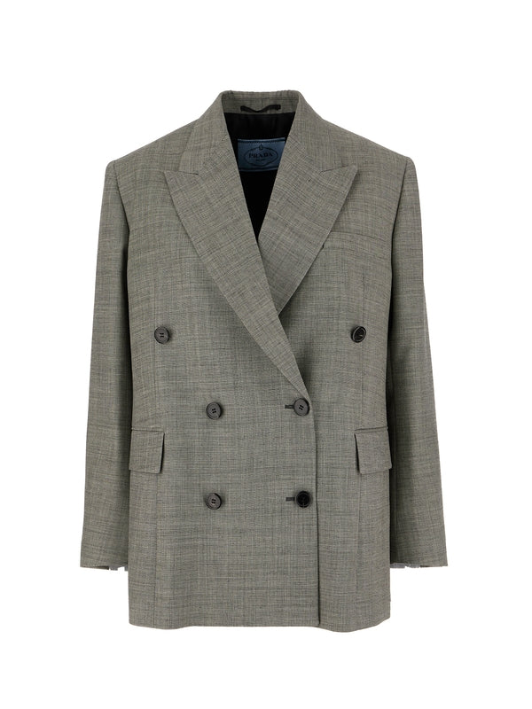 Back Triangle Logo Double Breasted Jacket