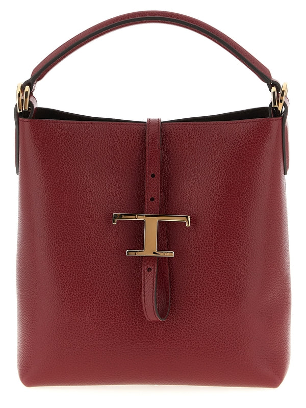 Tod'S Burgundy Tote Bags