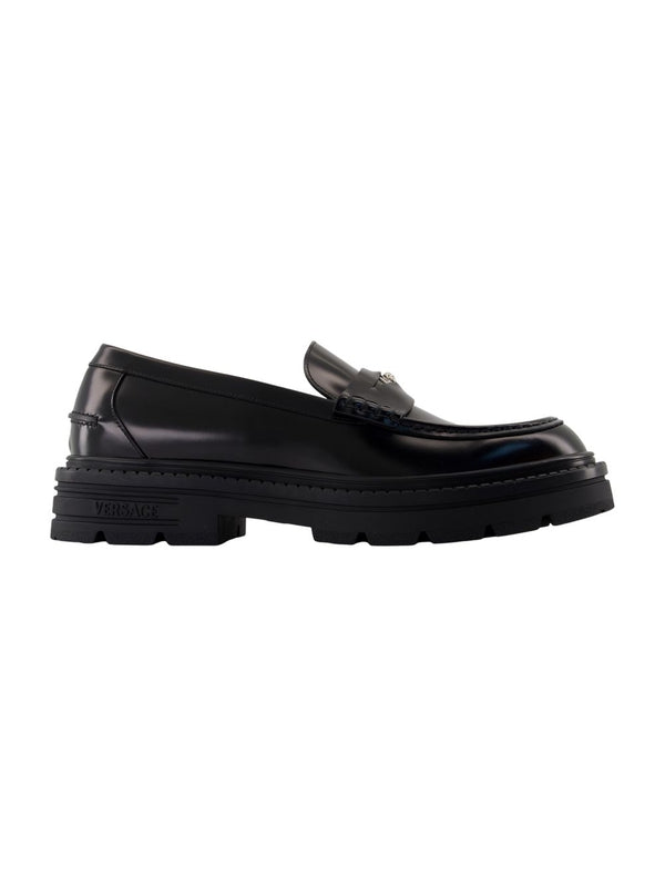 Versace Black Penny Loafer