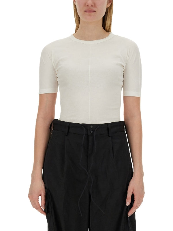 Fitted Cotton Crewneck T-Shirt