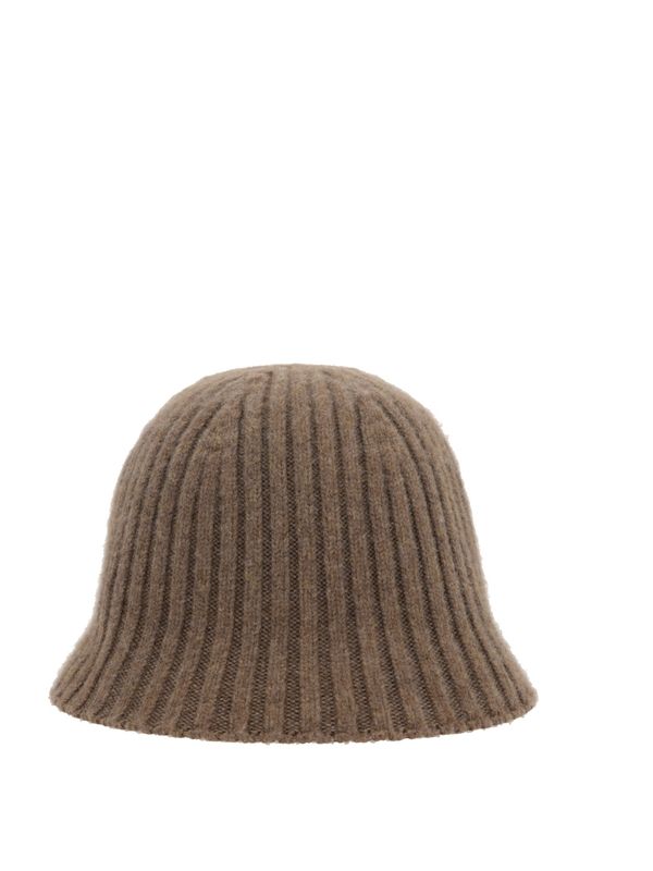 Cashmere Blend Rib Bucket Hat