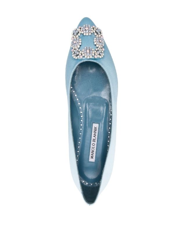 Hangisi Jewel Buckle Flat Shoes