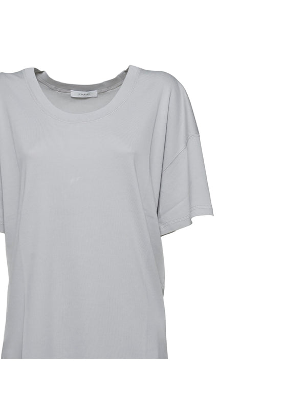 Ribbed Crewneck Cotton T-shirt