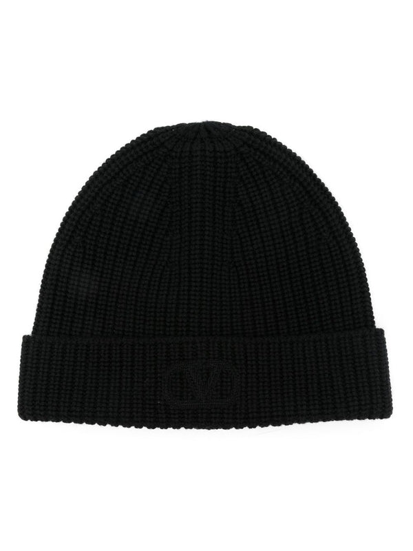 V Logo Wool Beanie