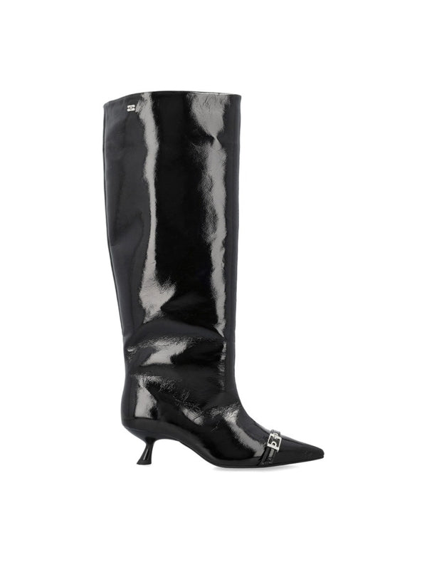 Patent Logo Mid Boots Heel