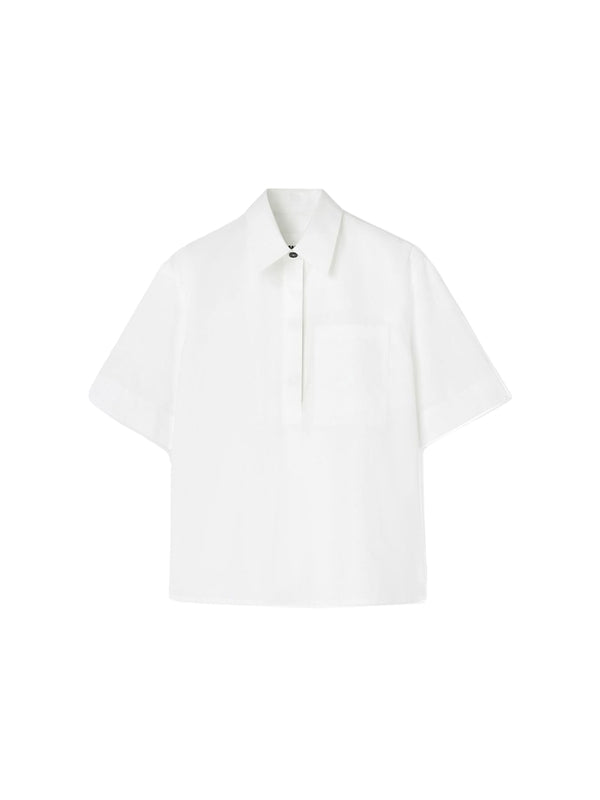 White Cotton Polo Shirt