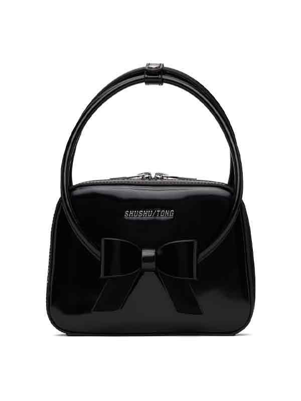 Severine Bow Black Tote Bag