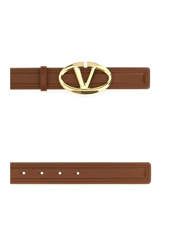 V Logo Decoration Leather Bet