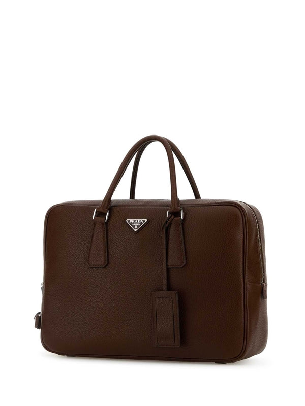 Prada Burgundy Brief Case