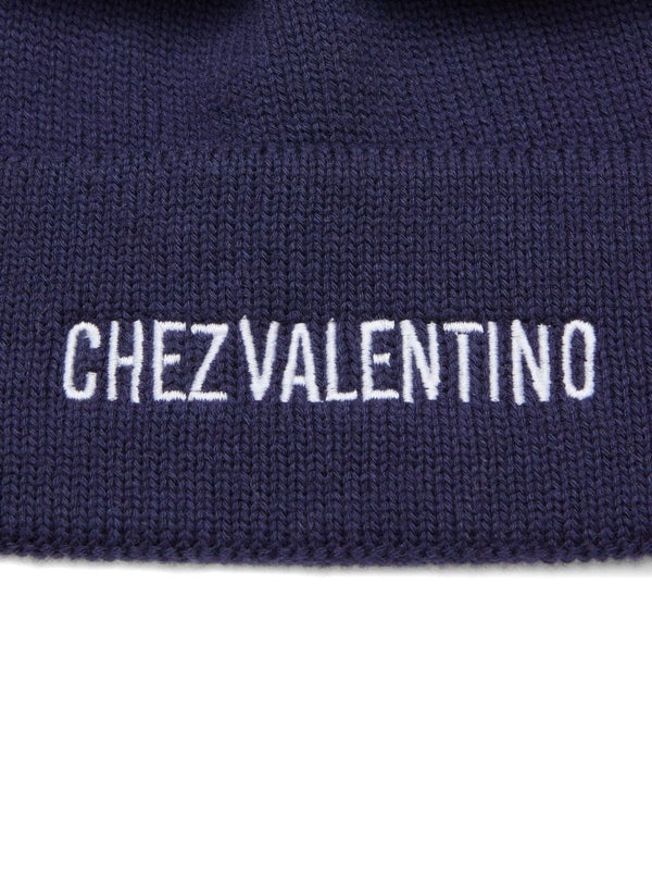 Valentino Navy Beanie