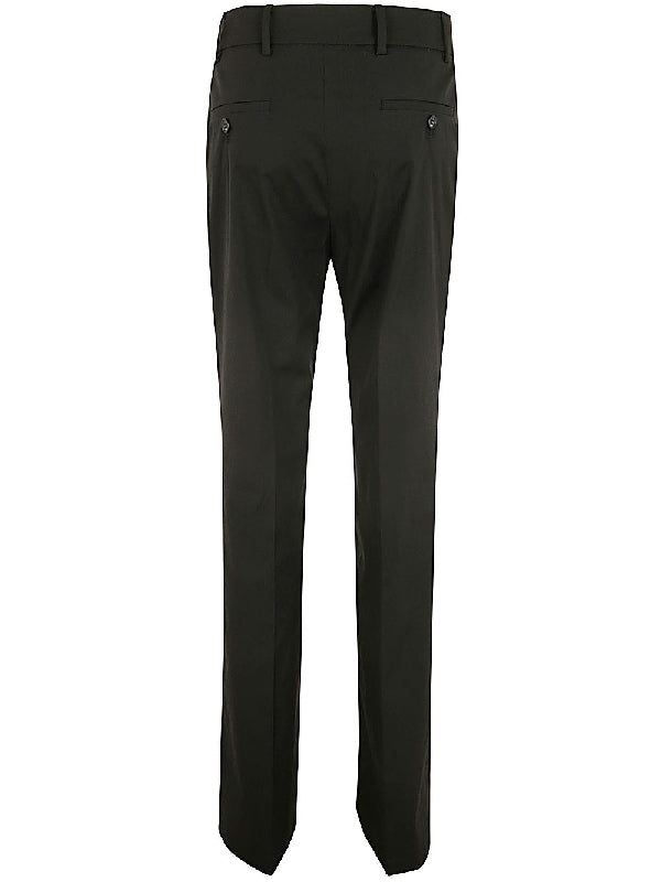 Black Cotton Blend Pants