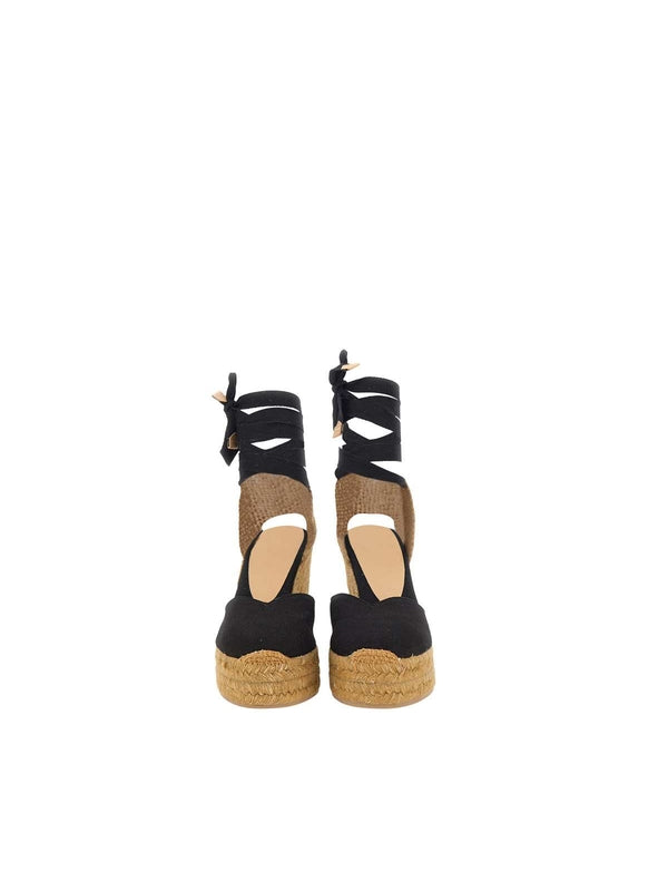 Castañer Black Wedge Sandals