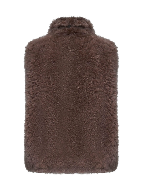 Brown Shearling Vest