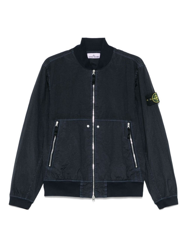 Wappen Patch Nylon Zip-Up Jacket
