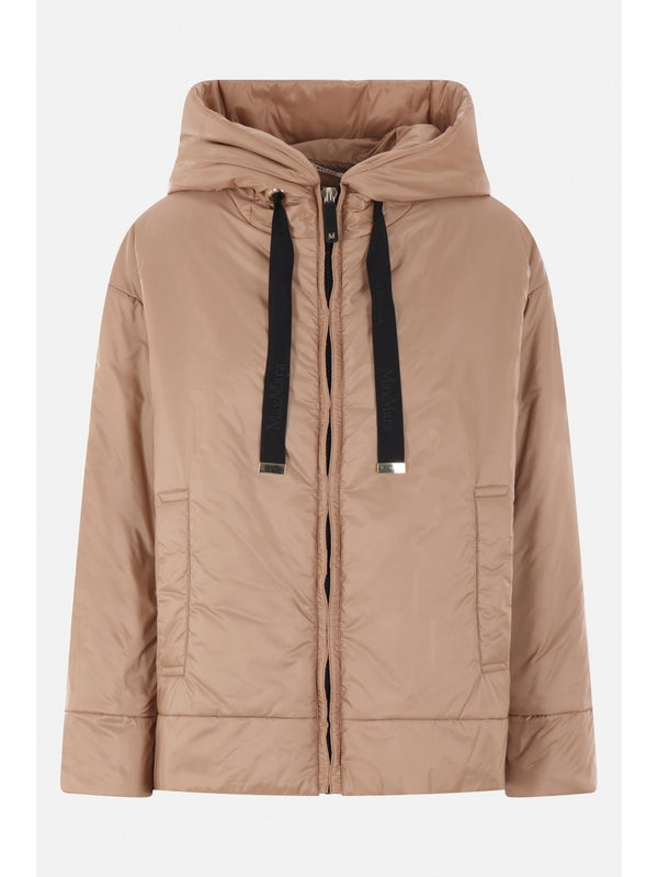 Drawstring Hooded Zip Jacket