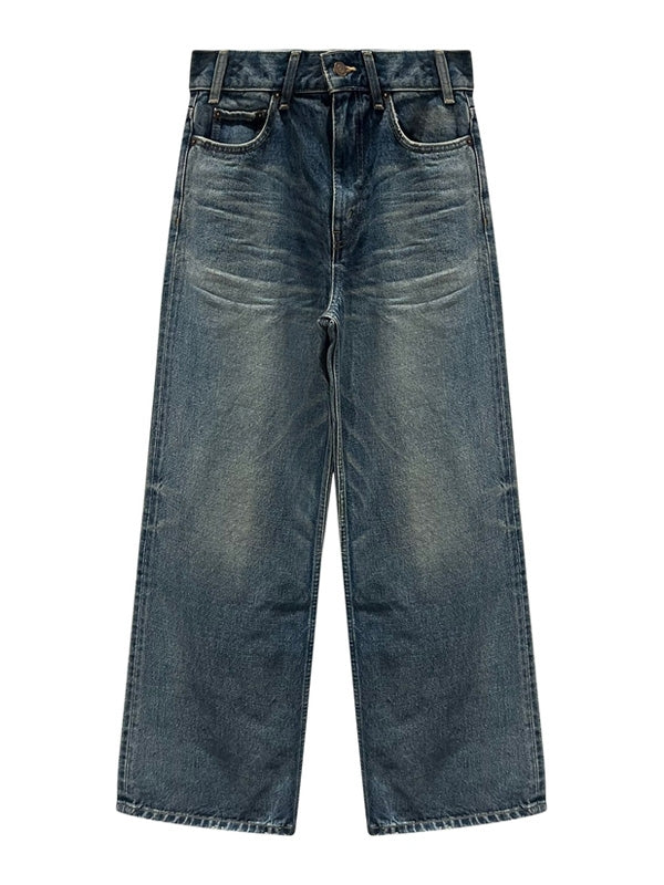 Wide-Leg Denim Pants