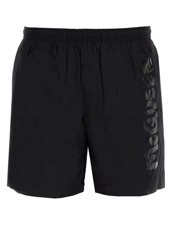 Alexander Mcqueen Black Swim Shorts