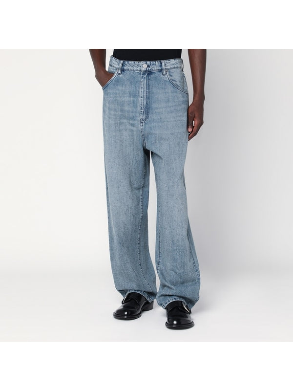 Wide Washed Denim Pants