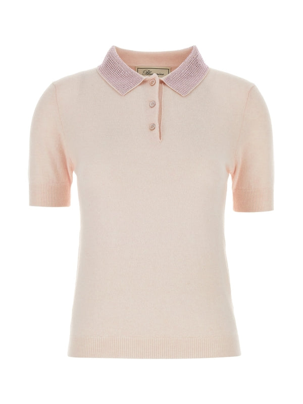 Stud Collar Polo Shirt