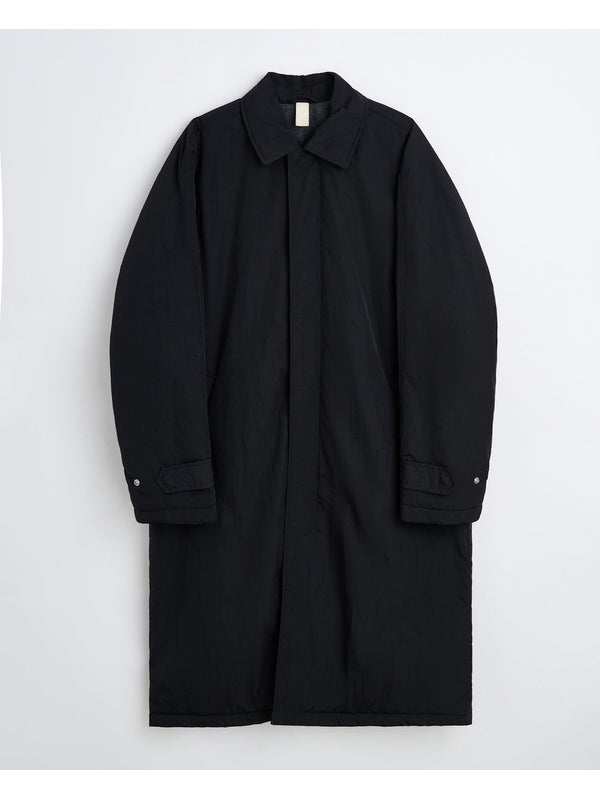 Relaxed Nylon Black Coat