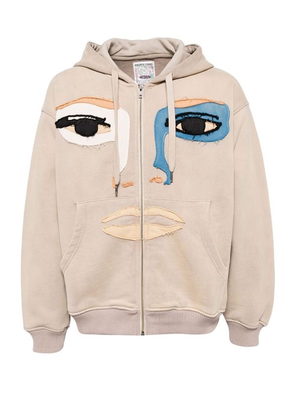 Graphic Patch Cotton Hoodie