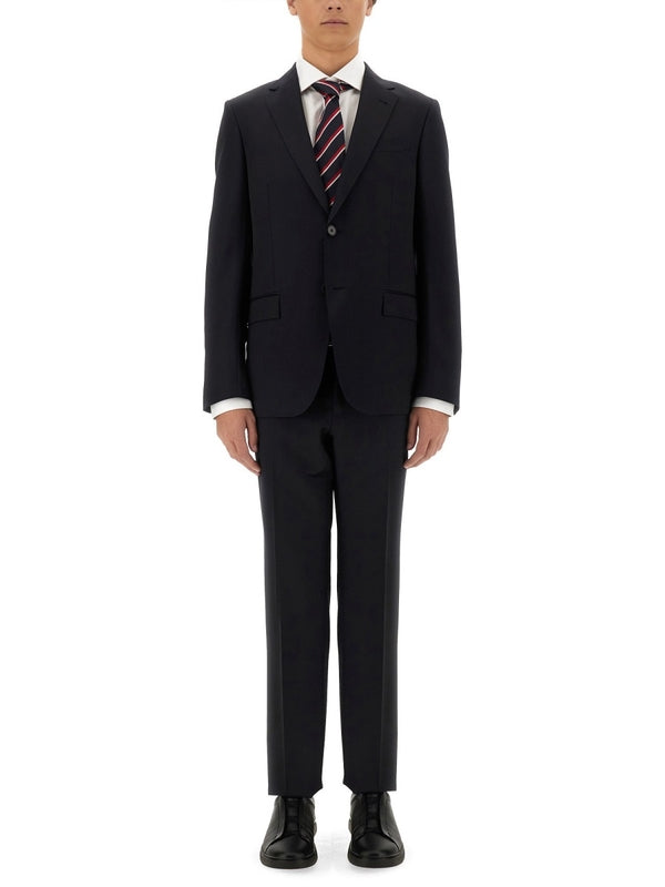 Black Wool Mohair Tailored Suit