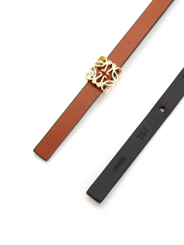 Anagram Buckle Reversible Leather Belt