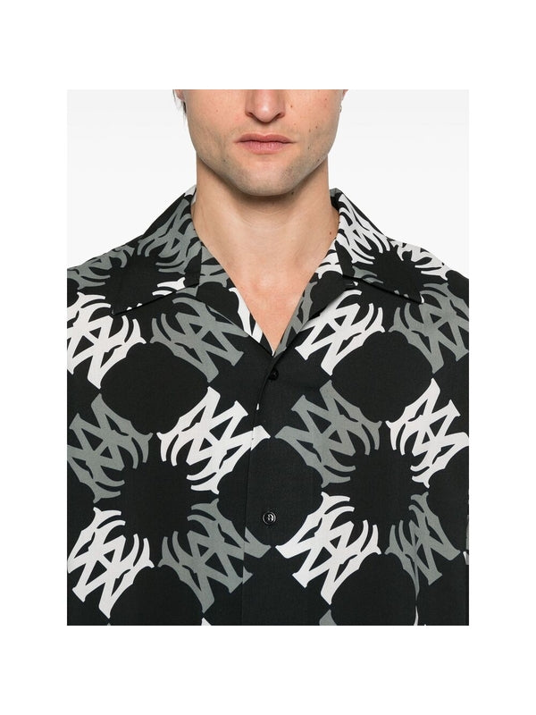 Allover Logo Pattern Short
  Sleeve Shirt