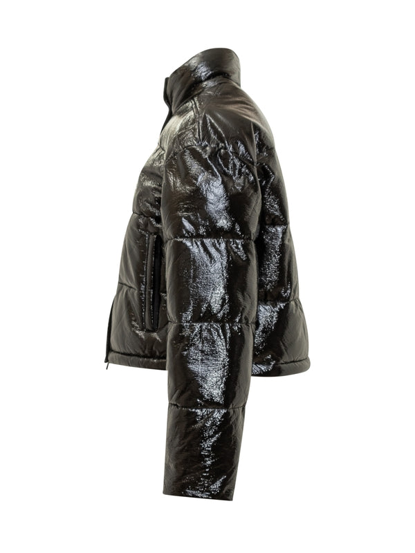 Logo Vinyl High Neck Down Jacket