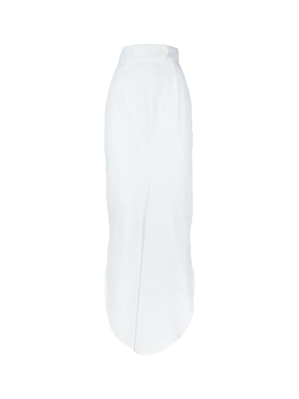 White Wool Long Skirt