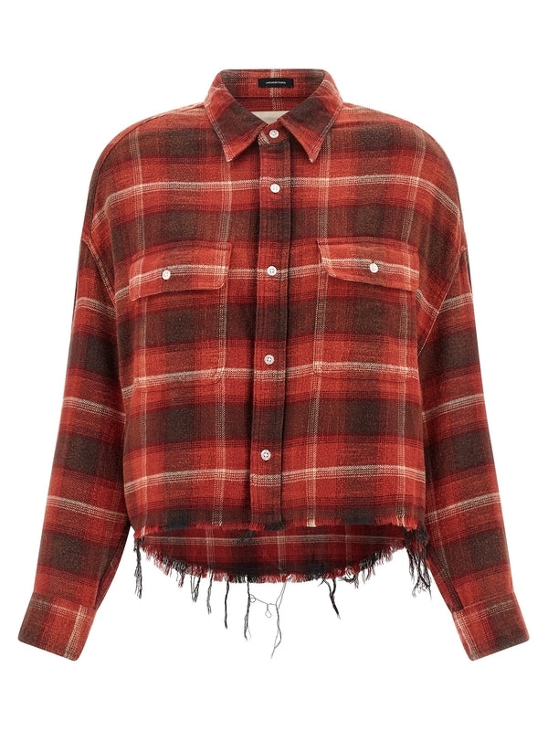 R13 Check Red Shirt
