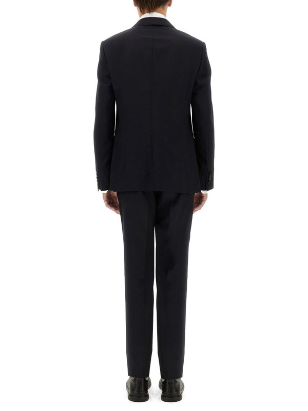 Black Wool Mohair Tailored Suit