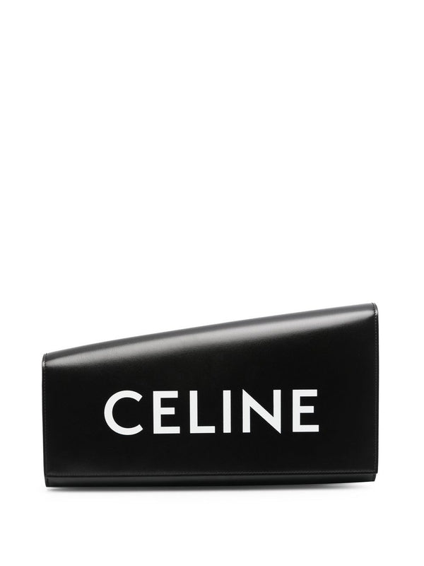 Celine Asymmetric Black Clutch Bags
