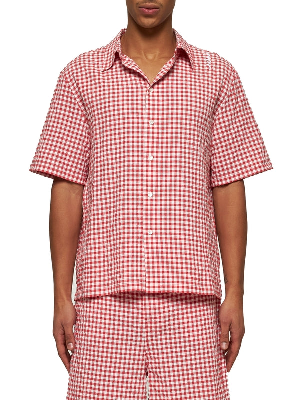 Check Pattern Nylon Cotton Shirt