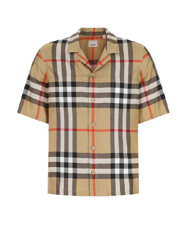 Vintage Check Silk Bowling Shirt