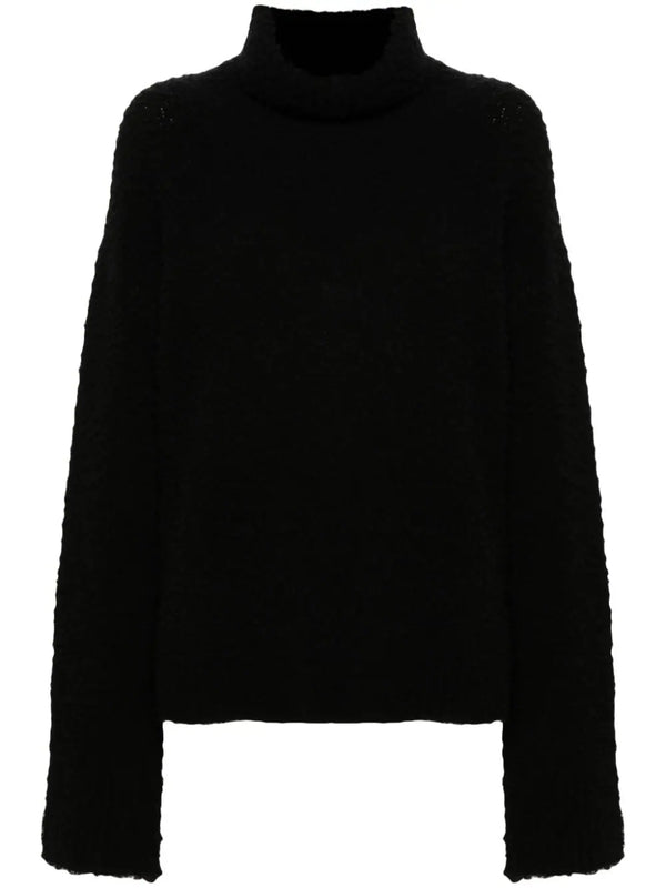 Wool Blend High Neck Knit