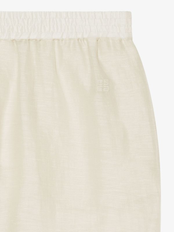 4G Silk Linen Shorts