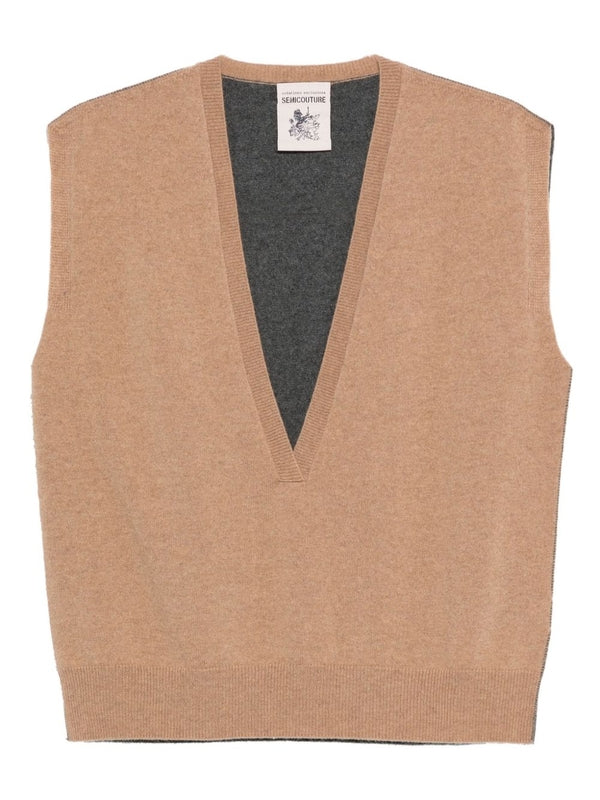 Semicouture Beige Grey Knitted