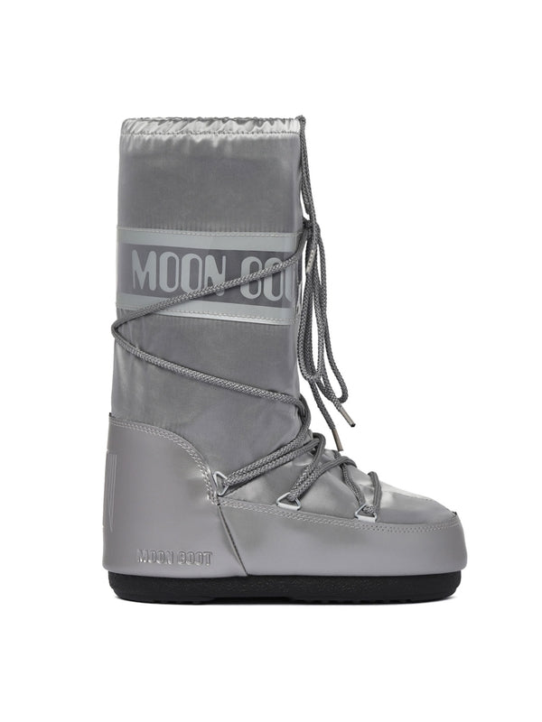 Moon Boot Silver Middle Boots
