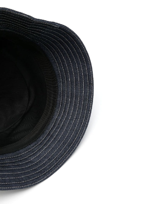 FF Logo Embroidery Cotton
  Denim Bucket Hat