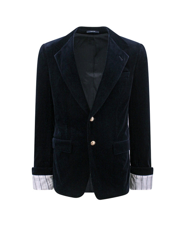 Single-Breasted Velvet Cotton Jacket