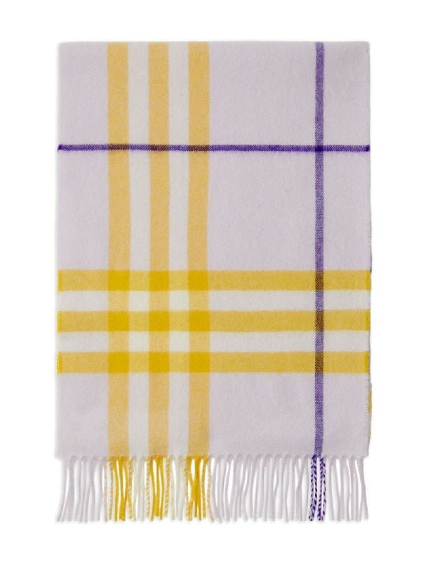 Check Cashmere Initial Scarf