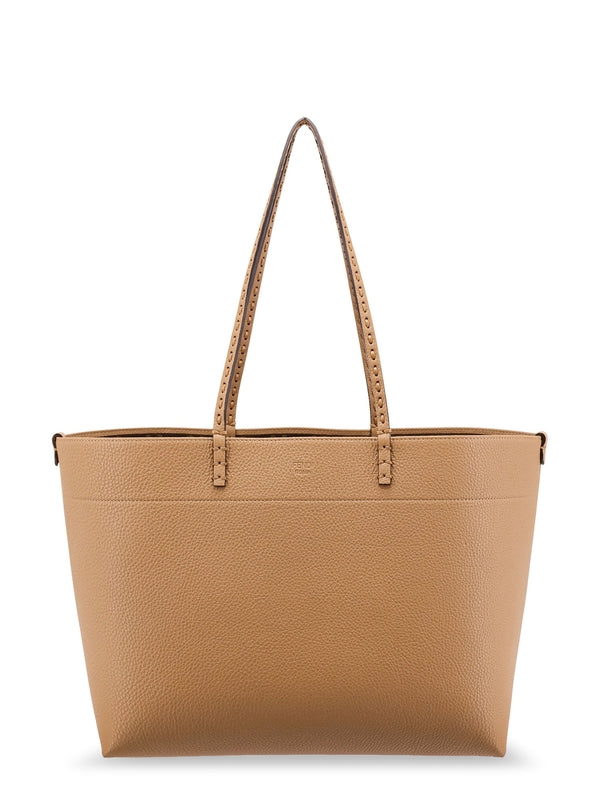 Roll Logo Detail Leather Tote Bag