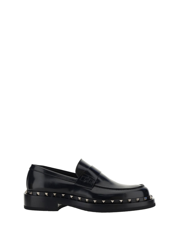 VALENTINO - Rockstud Leather Loafers - Jente