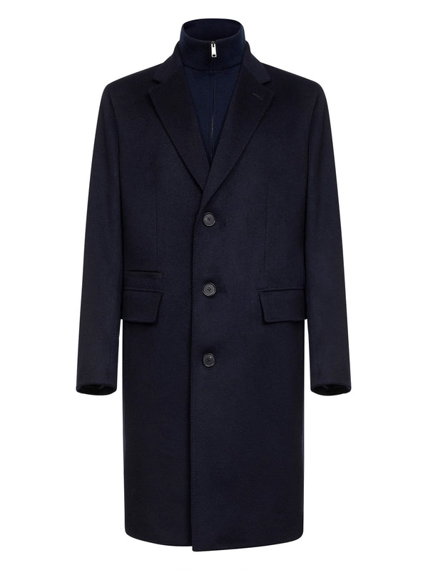 Z Zegna Navy Coats
