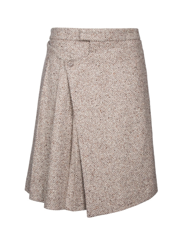 Pleats Detail Midi Shorts